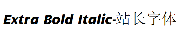 Extra Bold Italic字体转换